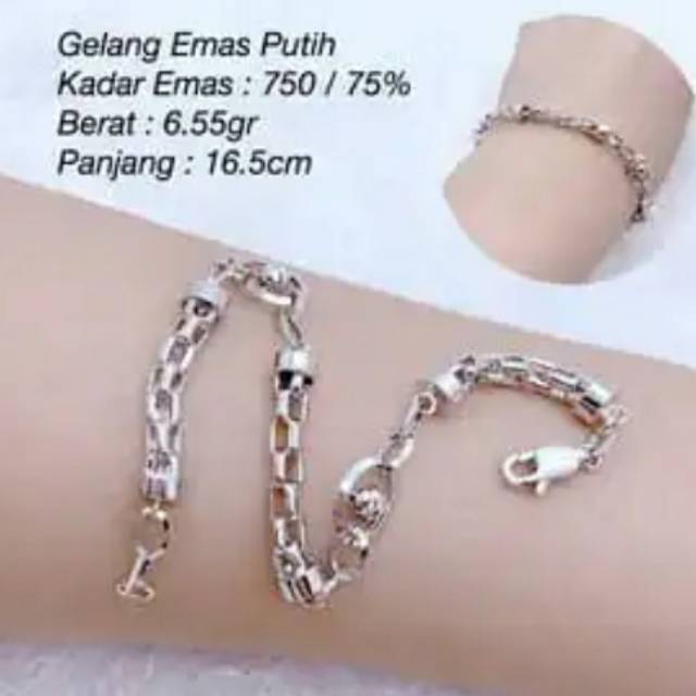 Gelang emas putih
