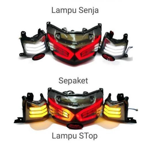 1 PAKET LAMPU STOP NMAX LEXUS 3 IN 1 RUNING PLUS SEN NMAX FREE FLASHER SEN STOPLAMP SEIN YAMAHA motor