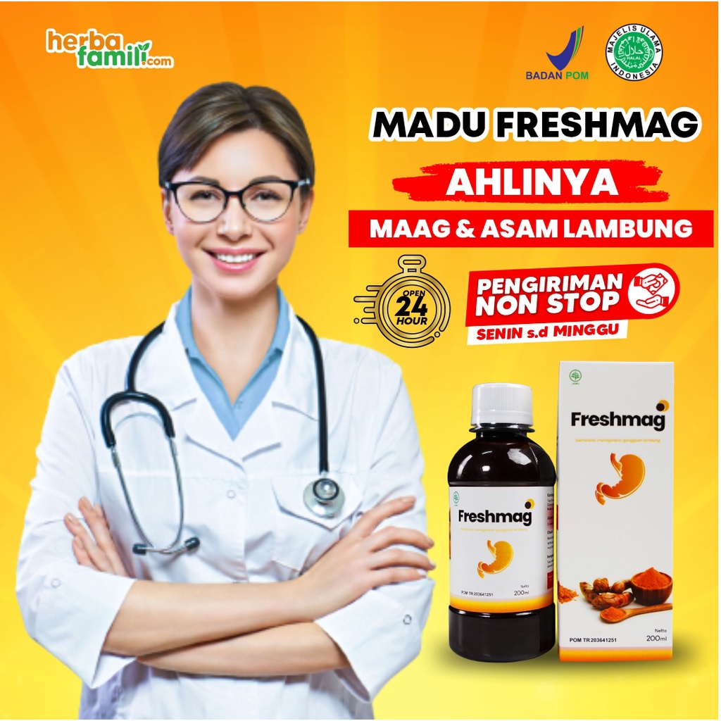 Freshmag Fresh Maag Presmag - Original Madu Atasi Maag Kronis Gerd Asam & Infeksi Radang Lambung Penambah Nafsu Makan-3