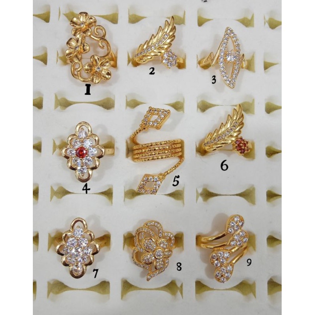 P-231.Cincin xuping wanita berlapis emas dengan mata zircon.