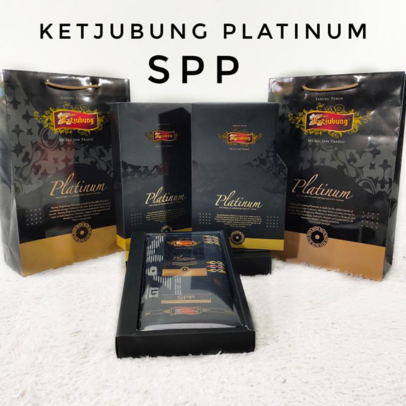 Sarung Ketjubung Platinum SPP Hitam Grosir Ecer SN