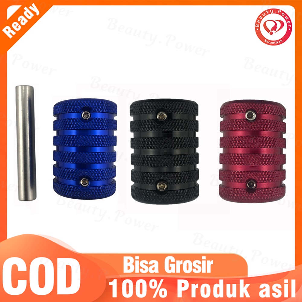 35Mm Aluminium Alloy Tato Knurled Pegangan Tabung Tato Mesin Handle Grip