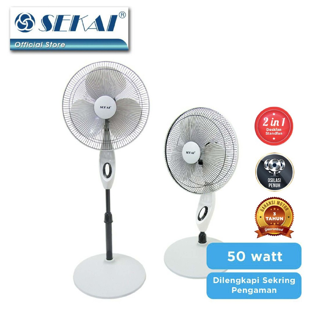 SEKAI Kipas Angin Berdiri / Kipas Angin Duduk 16 Inch - SFN 1618