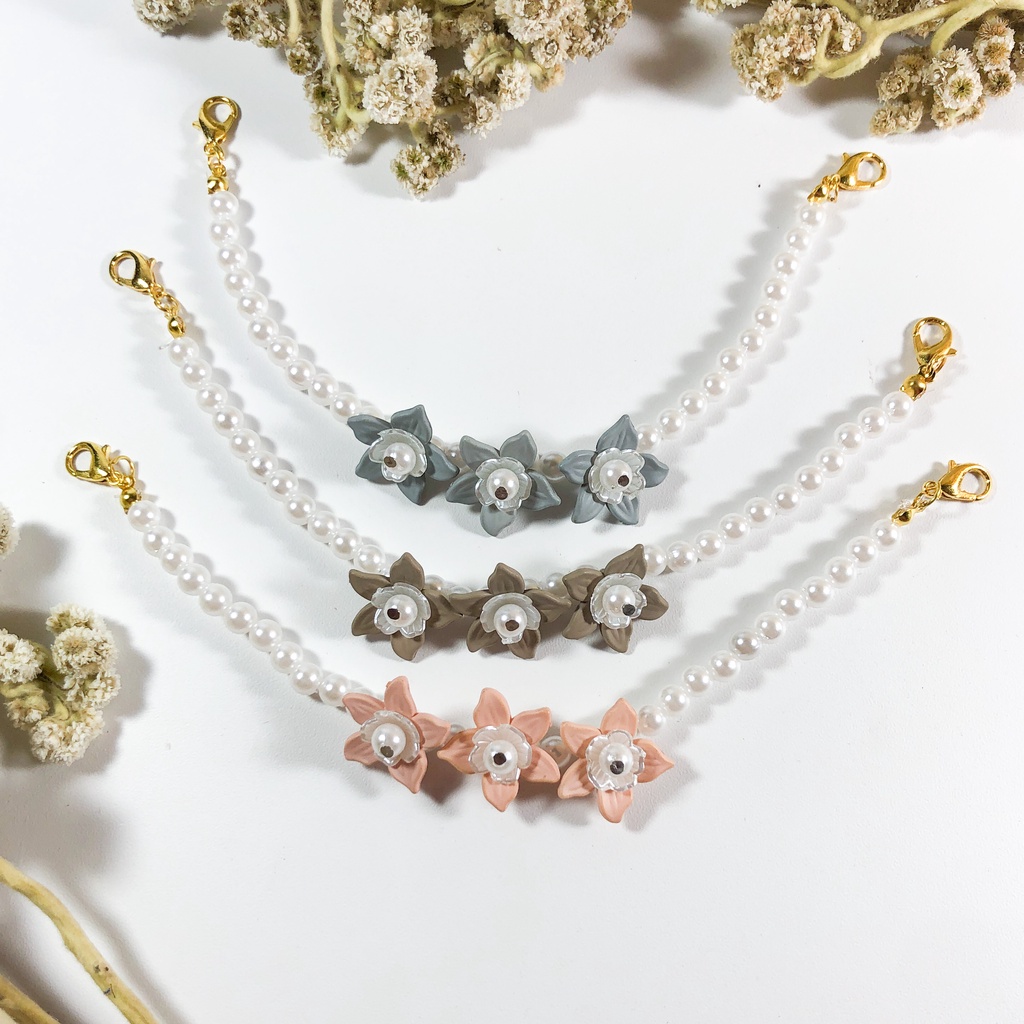 [DIA CONNECTOR MASK SERIES] KONEKTOR MASKER MUTIARA HIJAB TALI MASKER KAITAN MASKER STRAP MASKER CON