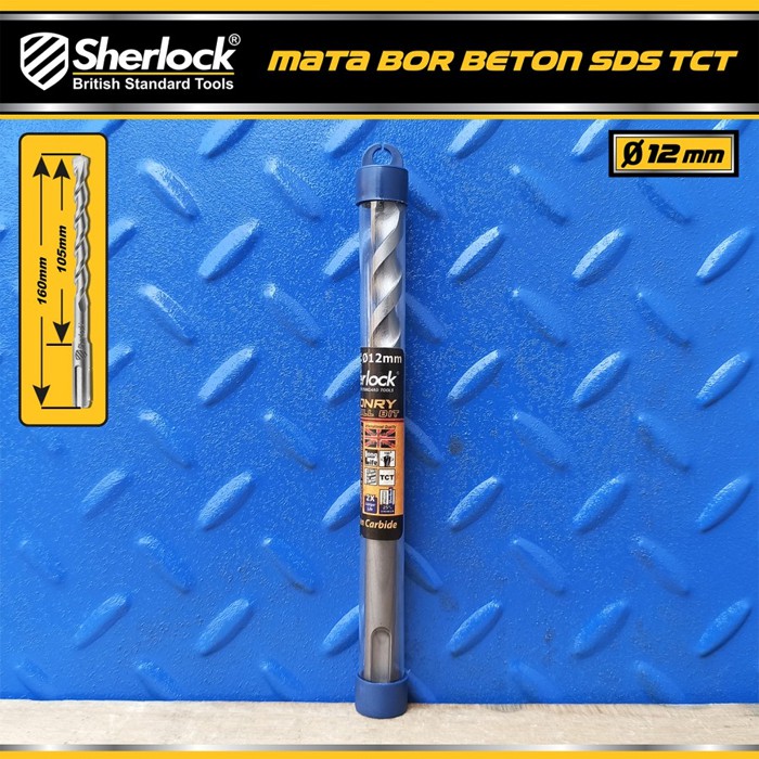 Mata Bor Beton SDS Material TCT / Sherlock Panjang 160 mm x Diameter 12 mm