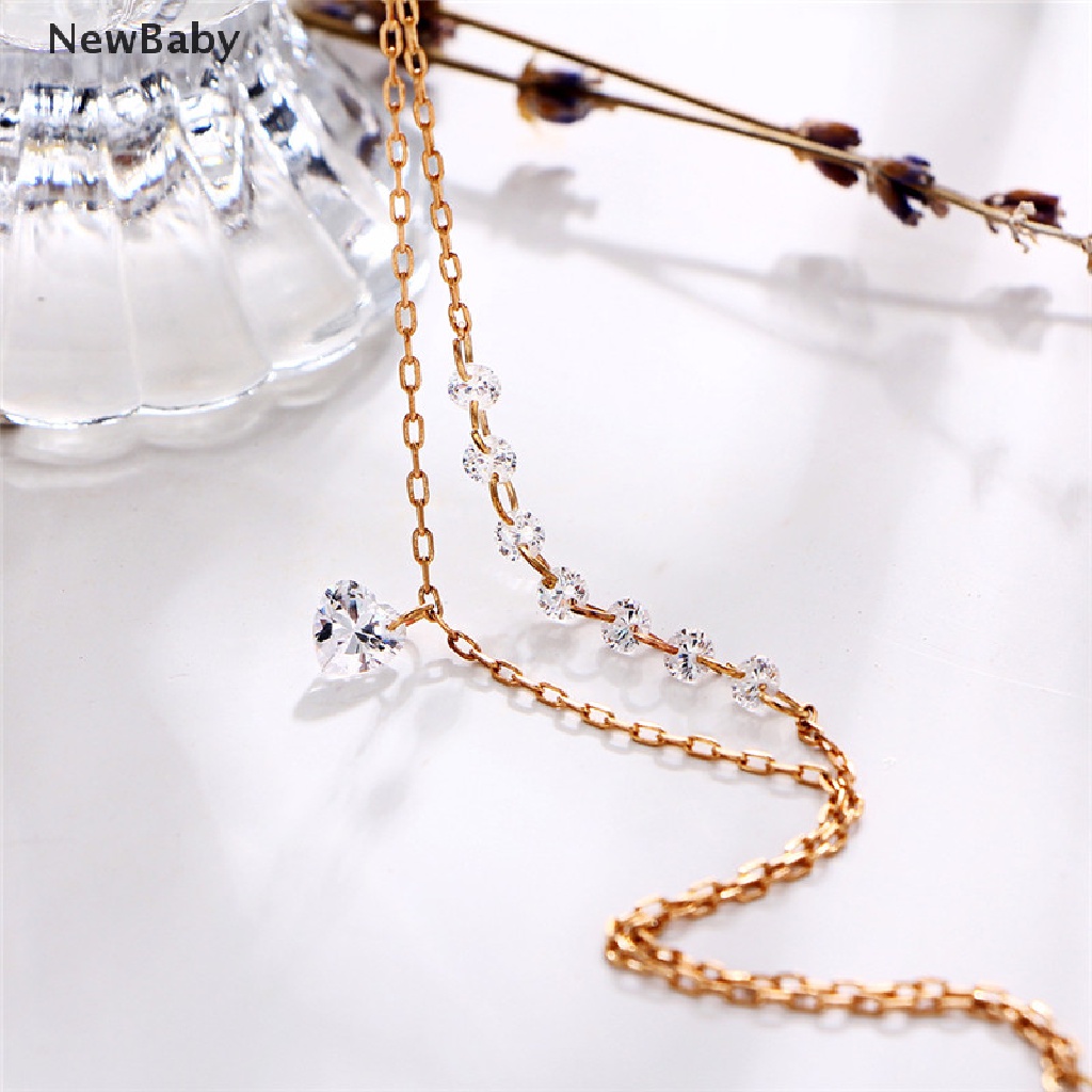 Newbaby Gelang Tangan Rantai Aksen Infinityhatiberlian Imitasi Untuk Hadiah Perhiasan Wanita