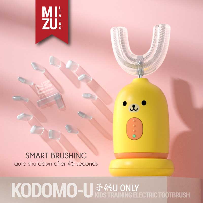 MIZU KODOMO-U ONLY Kids Training Electric Toothbrush Sonic Vibration Sikat Gigi U Anak USB Elektrik