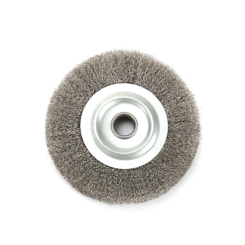 5 125mm Crimped Stainless Steel Wire Wheel Brush For Bench Grinder Rust Removal Shopee Indonesia