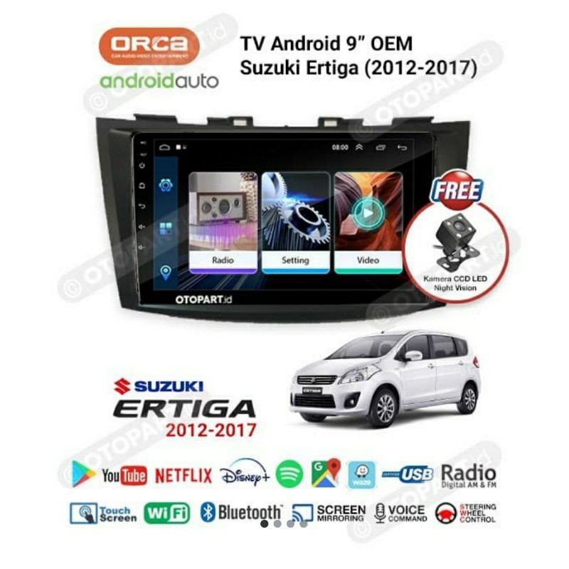 Head ujit oem ertiga - tv android suzuki ertiga - tv android orca adr9988 9 inch