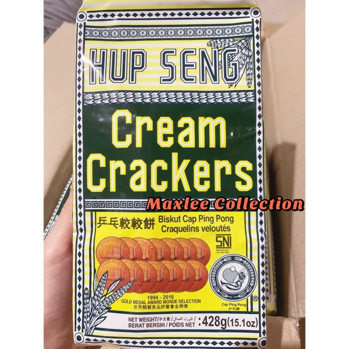 

Siap Krim Hup Seng Cream Crackers / Sugar Crackers / Vegetable Crackers 428 Grm - Cream, Tanpa