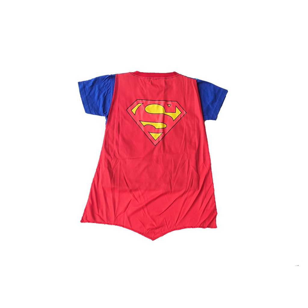 Setelan Superman Anak Celana Pendek Baju Sayap Superhero Kaos Karakter