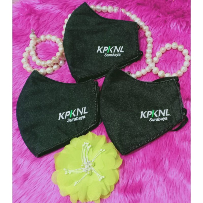 Masker Logo KPKNL Logo Sablon dan Bordir