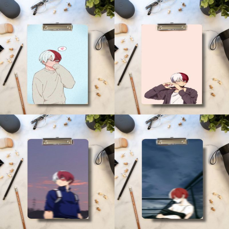 

papan ujian papan jalan papan dada motif anime Todoroki