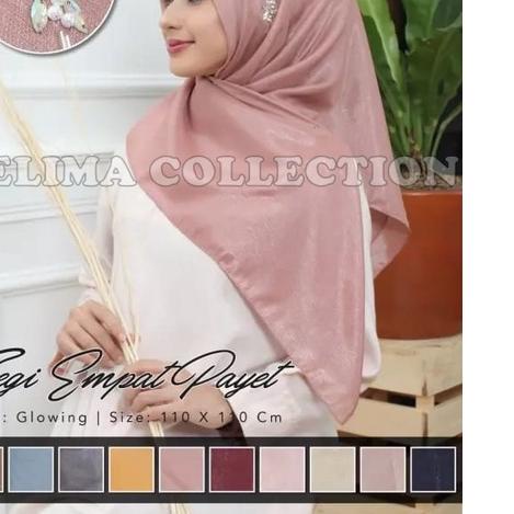 ✾ JILBAB SEGI EMPAT SHINAR PAYET MUTIARA / KERUDUNG PESTA SHINAR PAYET MUTIARA ✵