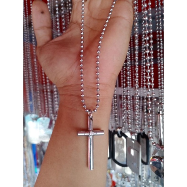 Kalung + Liontin Salif  Besi Putih  Asli Ternate