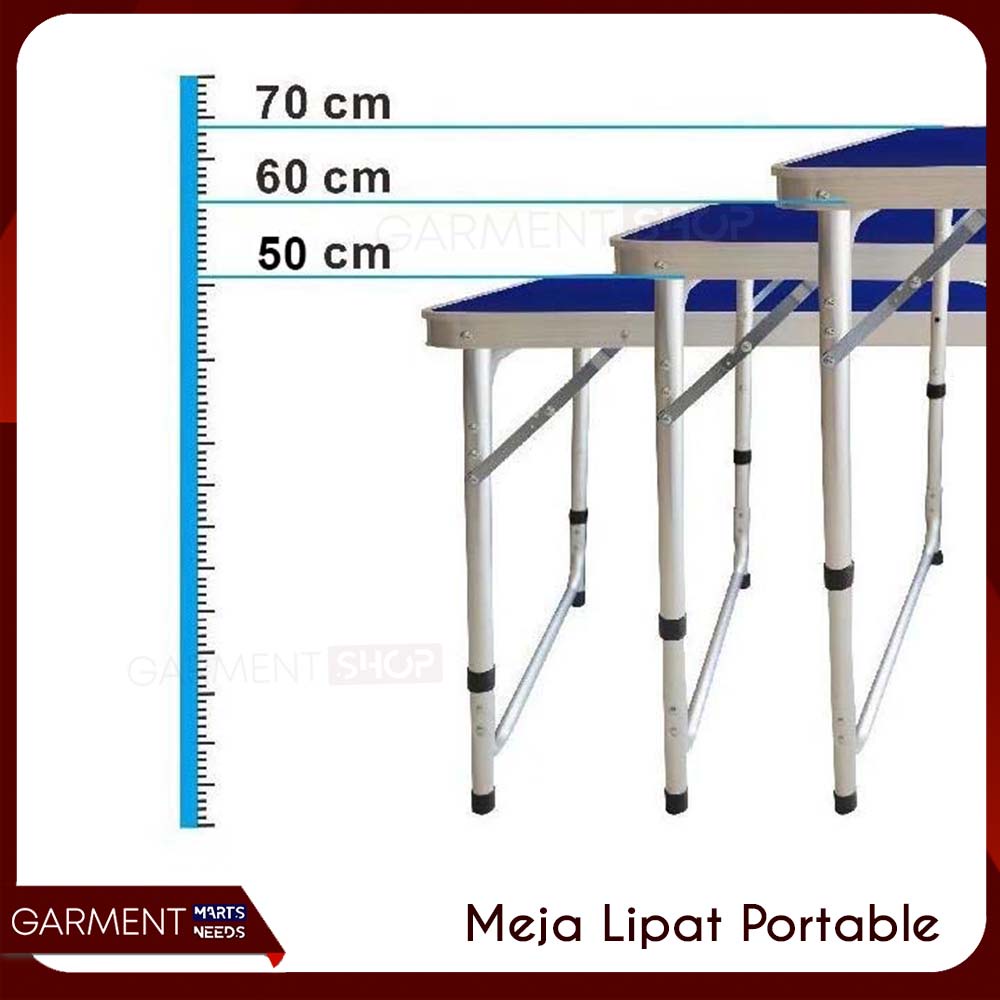 Meja Lipat Portable Outdoor Lipet Koper Camping Table Anti Karat Serbaguna Fleksibel Multifungsi