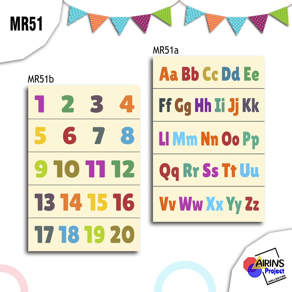 Walldecor Alfabet / Pajangan Dinding / Pajangan / Hiasan Dinding - MR51