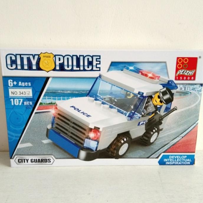 Mainan Lego Polisi City Police Car And Helicopter