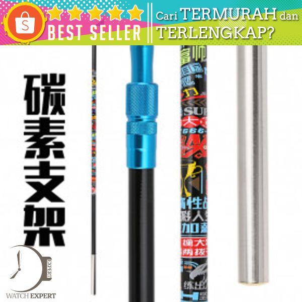 Joran Pancing Carbon Fiber Fishing Rod 2.4 Meter - Zhanjiang ZHN02 Hitam