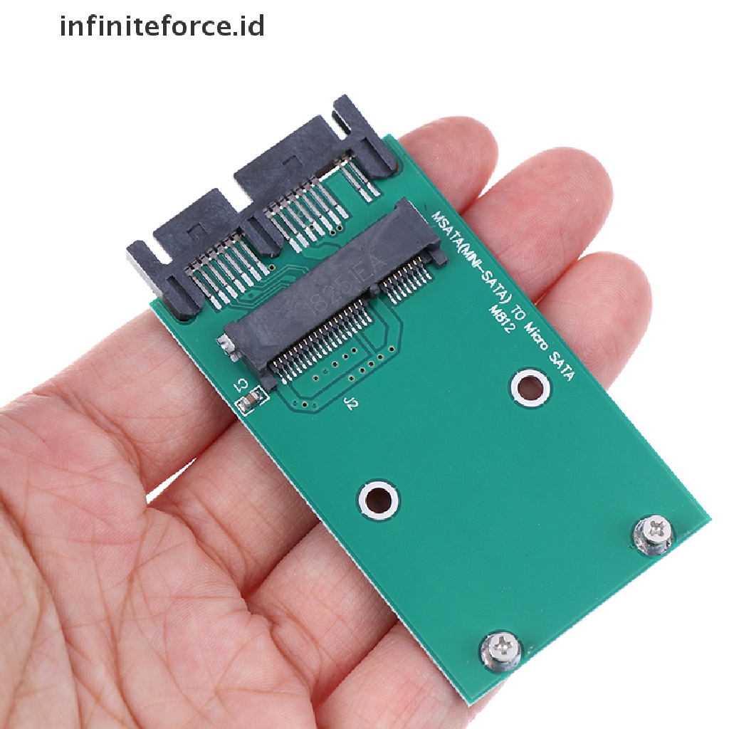 (infiniteforce.id) 1pc Kartu Adapter Konverter Mini PCIe PCI-e mSATA 3x5cm SSD Ke 1.8 &quot;Micro SATA