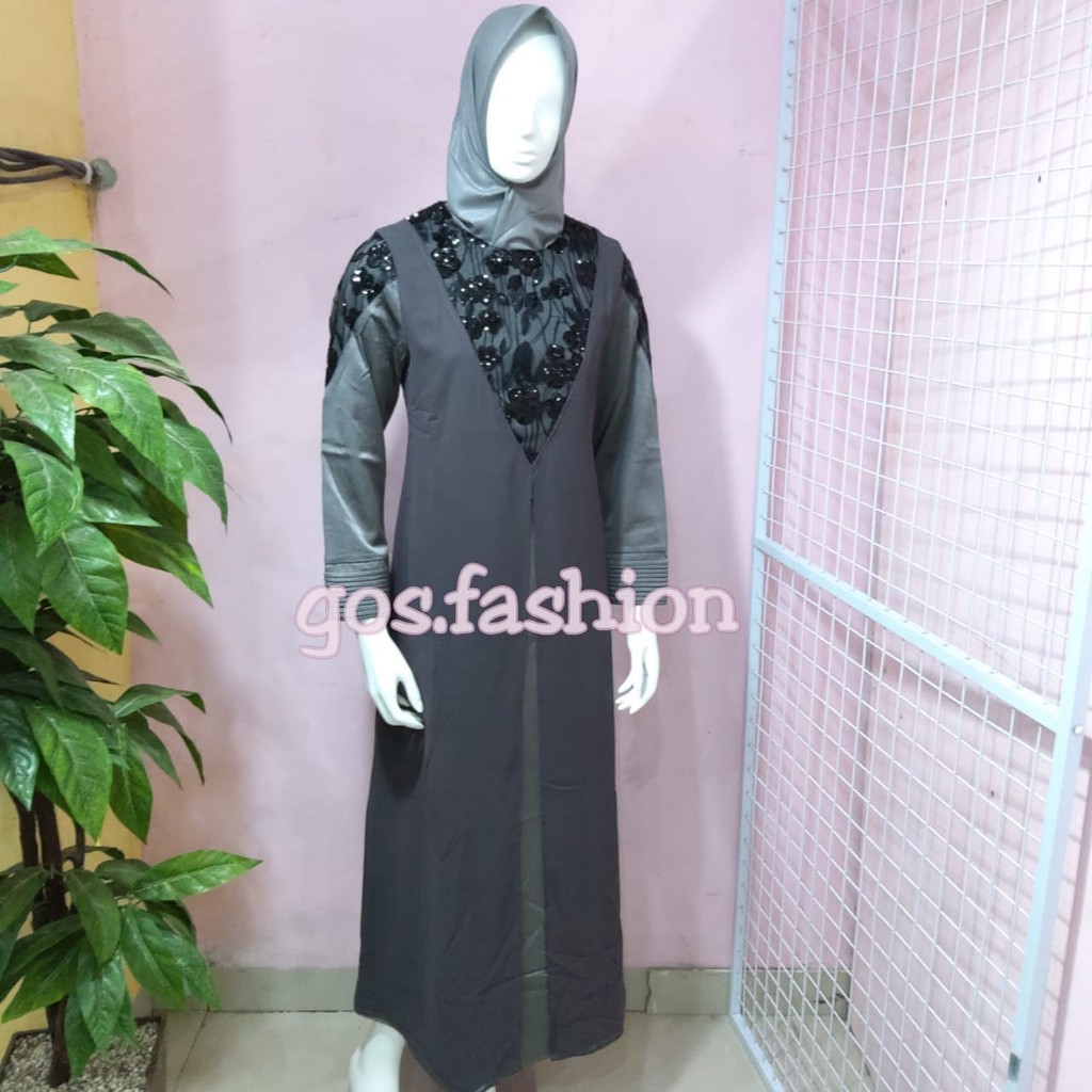 gos.fashion GAMIS CARDINAL FEMME MANIK Gamis Baju Muslim Wanita DAGADG0310J 04E