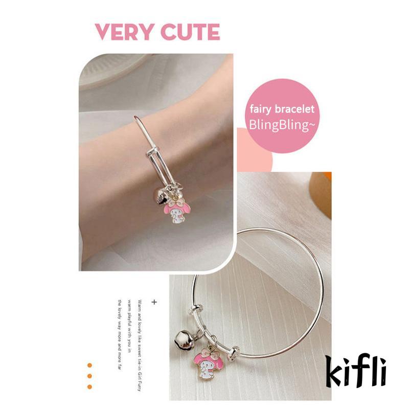 Gelang Desain Kartun Anjing Melody Cinnamoroll Pudding Dog Bell Untuk Wanita