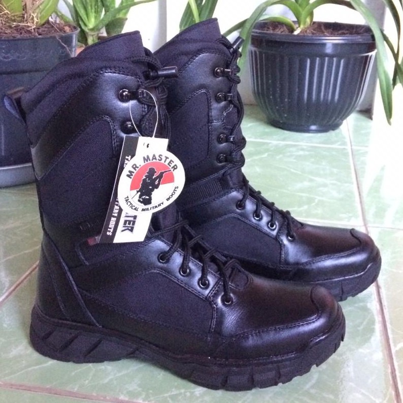 Sepatu Pdl Kulit Sapi Asli MR.MASTER Sepatu PDL Tni Polri Security Satpam Sepatu Boots Pria Wanita