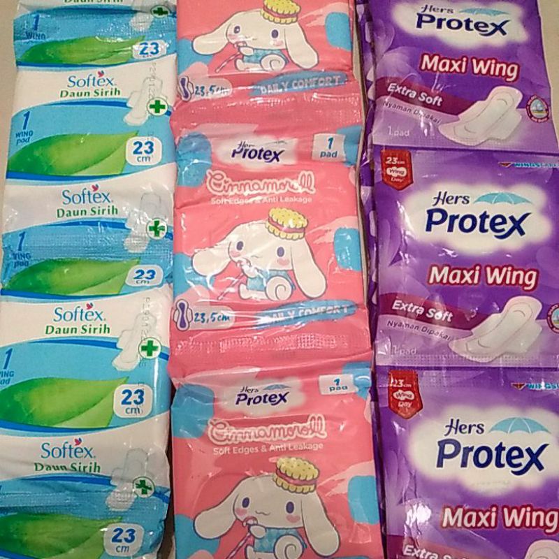 Protex Maxi Wing Ungu 1 pad renceng 10 sct