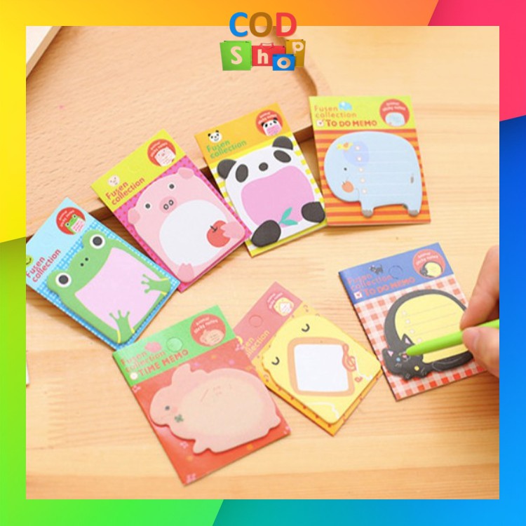 COD - S636 Tempelan Kertas Catatan Memo Note Karakter Animal Lucu Unik / Sticky Notes Karakter Animal