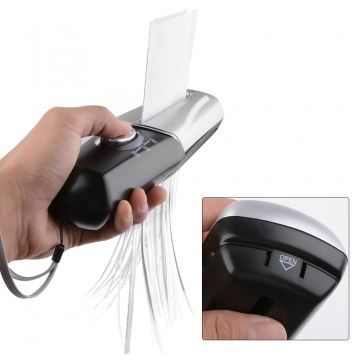 

Portable Handy Office Paper Shredder Handheld USB Battery Powered