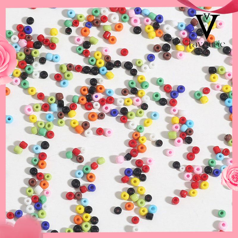 [COD]Perhiasan DIY Buatan Tangan Cross Stitch Manik Jepit Rambut Kaca Manik-manik Longgar Warna Solid Pernikahan Gaun Tas Aksesoris-FA