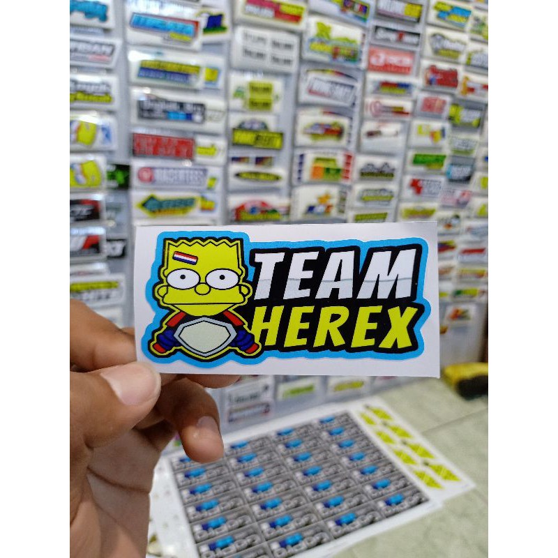 Sticker printing Team Herex minim pembelian produk harus 20rb