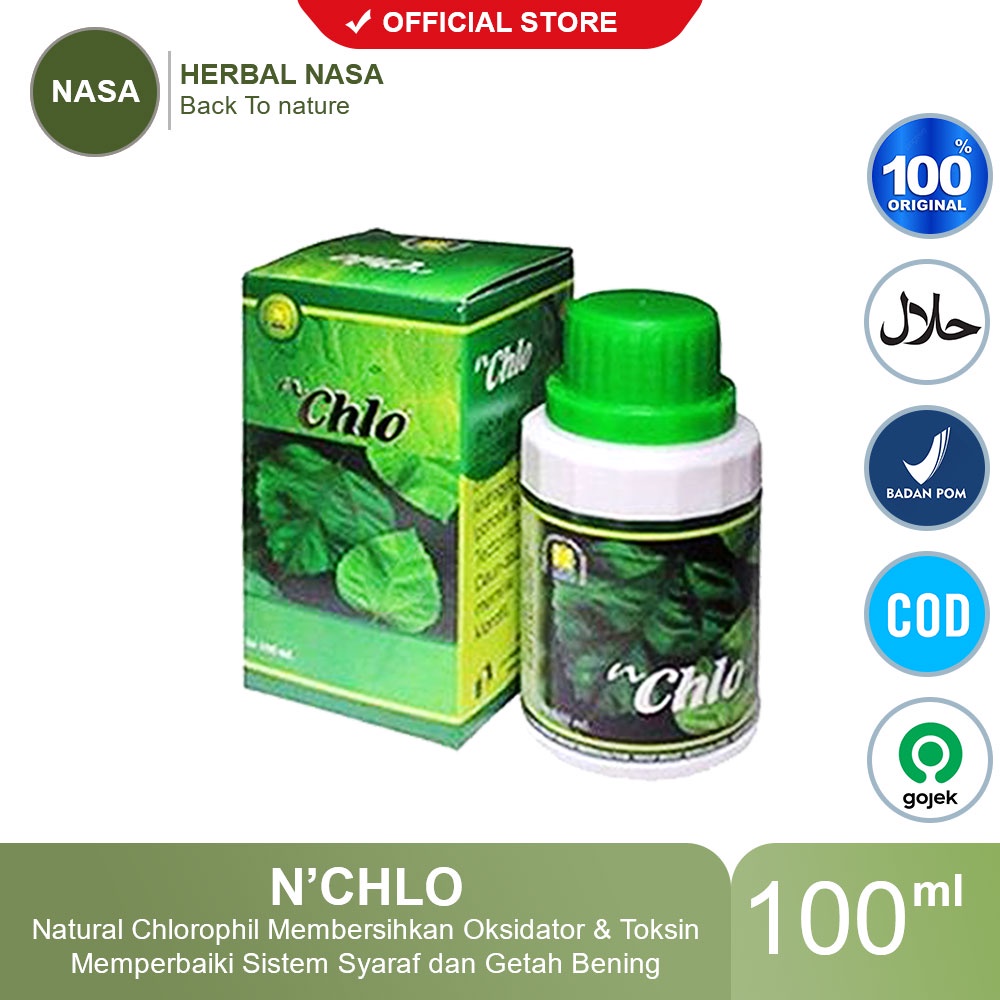 N'CHLO Nasa (Natural Chlorophyl) herbal Berhenti Meroko, Pembersih Racun Tubuh, Herbal Kanker, cloro