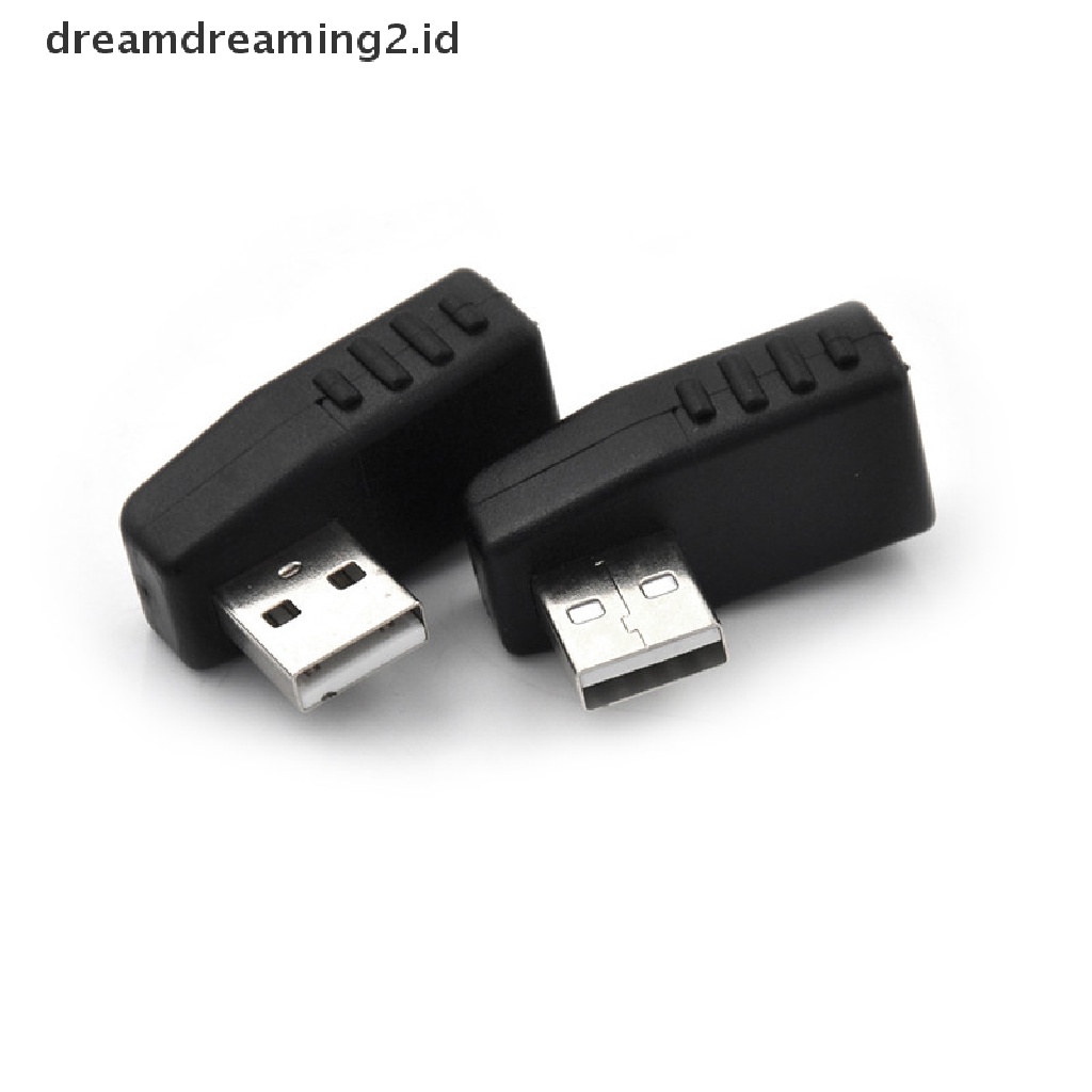 (LIKE) Adaptor Konektor Ekstensi USB 2.0 Male Ke Female Bentuk L