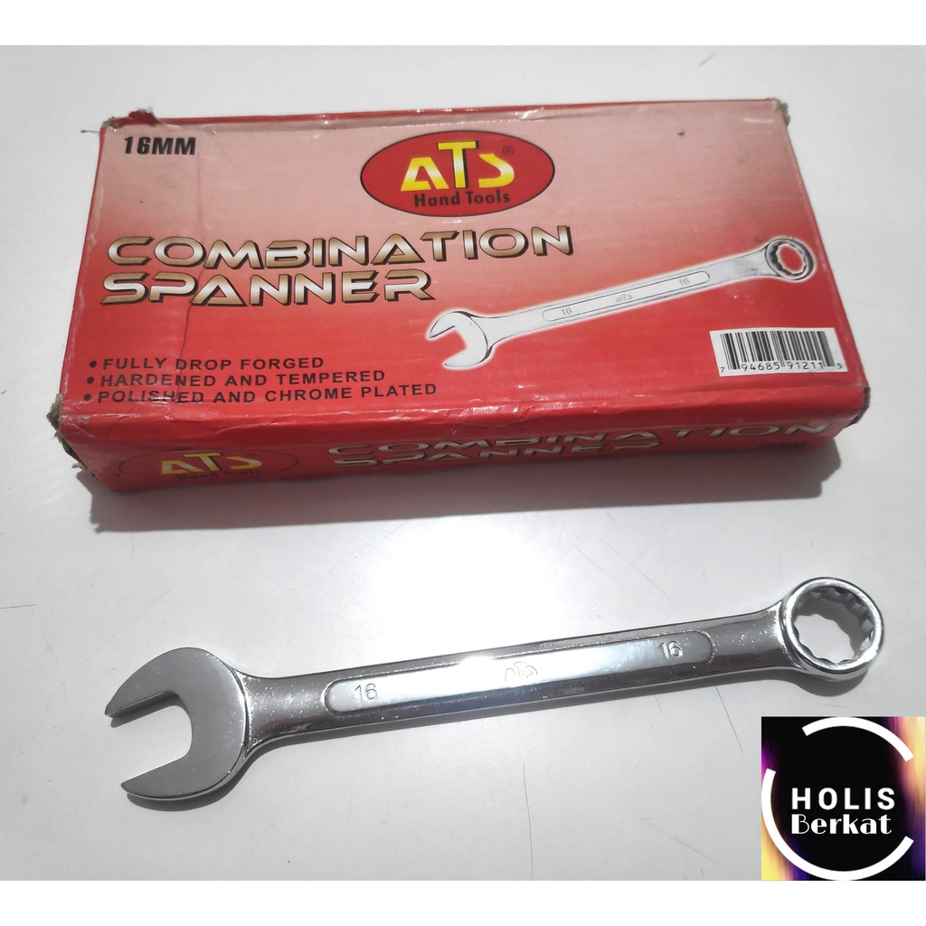 Kunci Ring Pas 16 mm / Combination Spanner Wrench Kombinasi 16 mm ATS