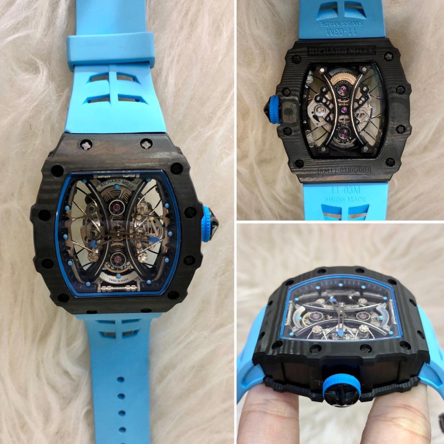 Flash Sale RM53-01 Tourbillon Pablo Mac Donough Blue Black Garansi 1th
