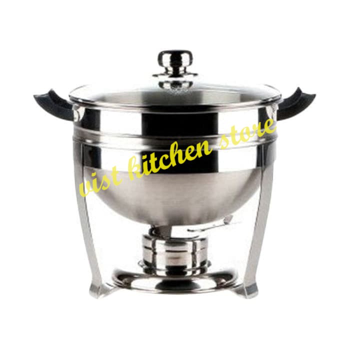 SUPRA round chafing dish stainless 28 cm / Wajan saji prasmanan