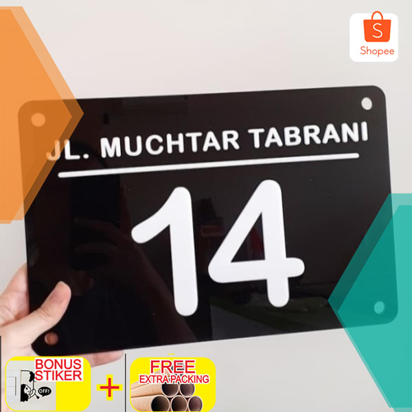 

Nomor rumah acrylik 3D timbul / Stiker cuting - dasar putih Stiker Cuting Elegan