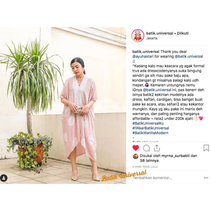 KAFTAN BATIK Piring. Batik Wanita Modern Indonesia. Dress Batik KF006