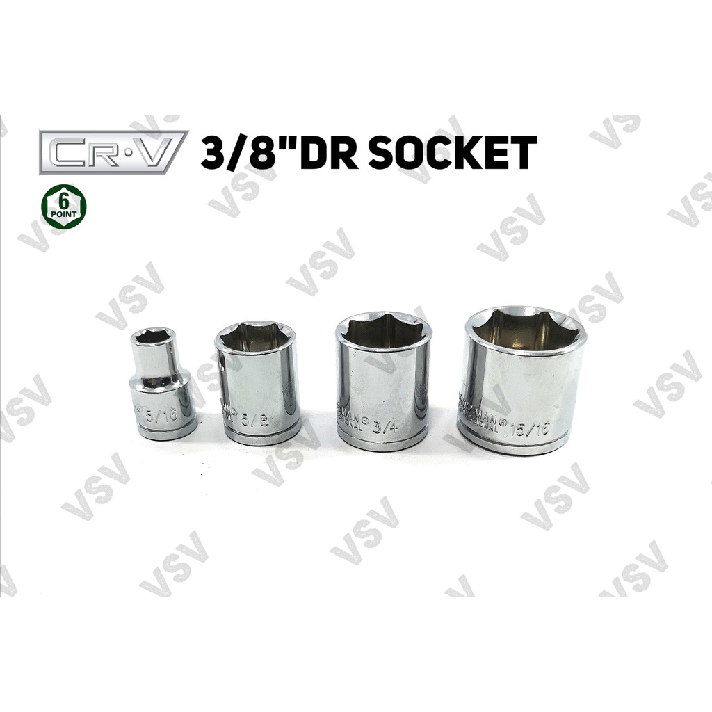 Gestar 3/8&quot;DR kunci Sok 11/32&quot; 6PT Kunci Sock Kunci Shock Socket