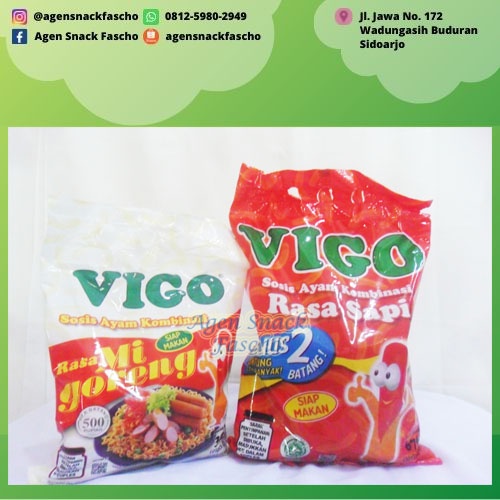 

Sosis Vigo Siap Makan Rasa Sapi 13 Gram (1 Bks isi 50 )