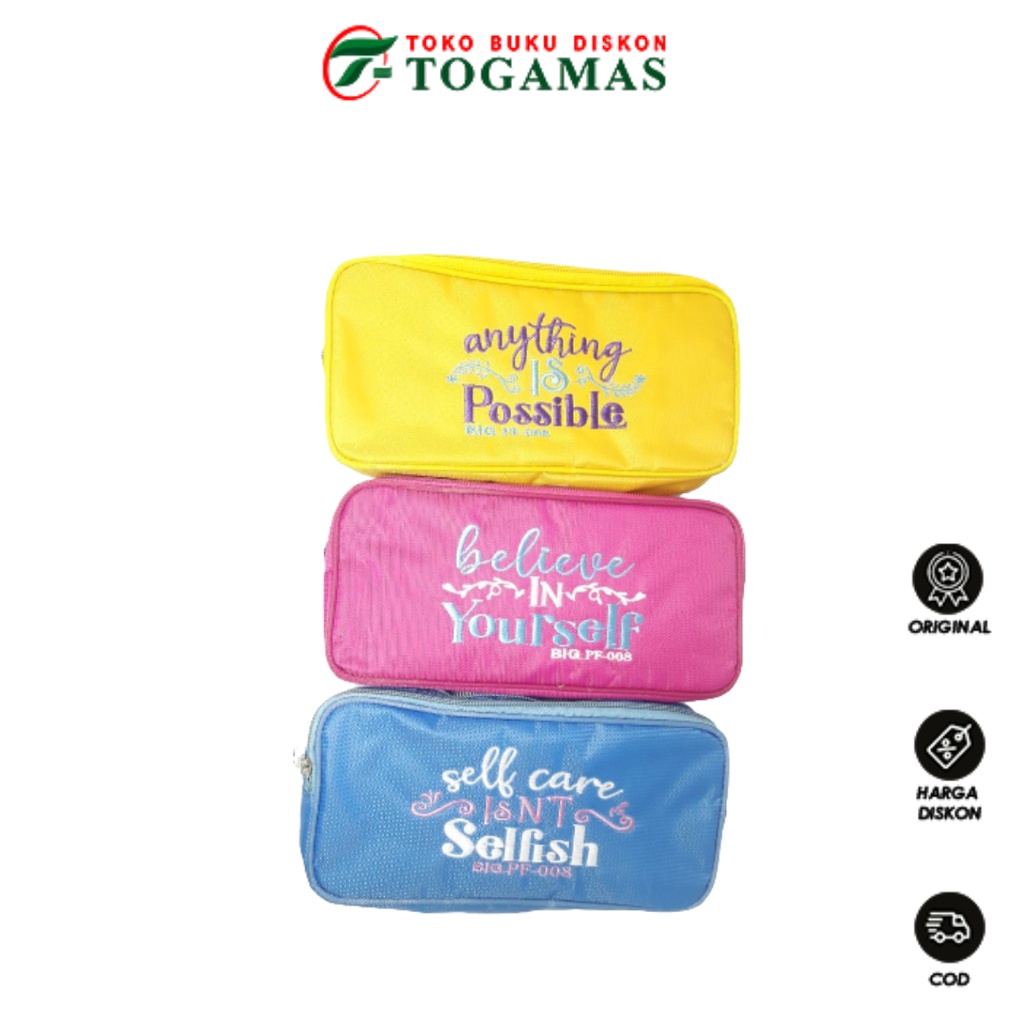 

READY STOCK !! PENCIL CASE 1 RESLETING KAIN BELIEVE JUMBO PF-008 MIX WARNA