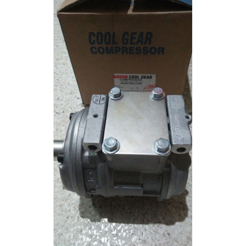 KOMPRESOR AC 15 A DENSO COOL GEAR ASLI SOLUNA,KIJANG LGX,KUDA,LANCER EVO 3,GREAT COROLLA,ALL NEW COR