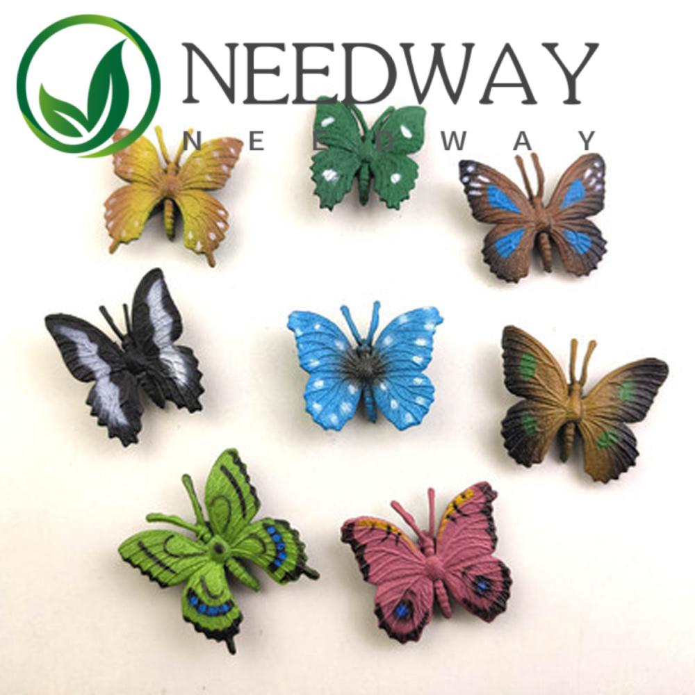 Needway  12Pcs/8Pcs Frogs Model Insect Butterfly Action Figures Learning Model Toys Crab Mini Poultry Marine life Goldfish Tortoise Education Toys