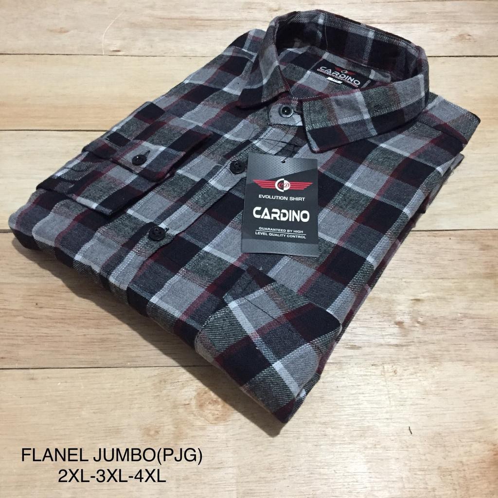 Kemeja Flanel Jumbo XXL XXXL Lengan Panjang Premium Cowo Cewe Kekinian Murah Grosir Distro Bandung