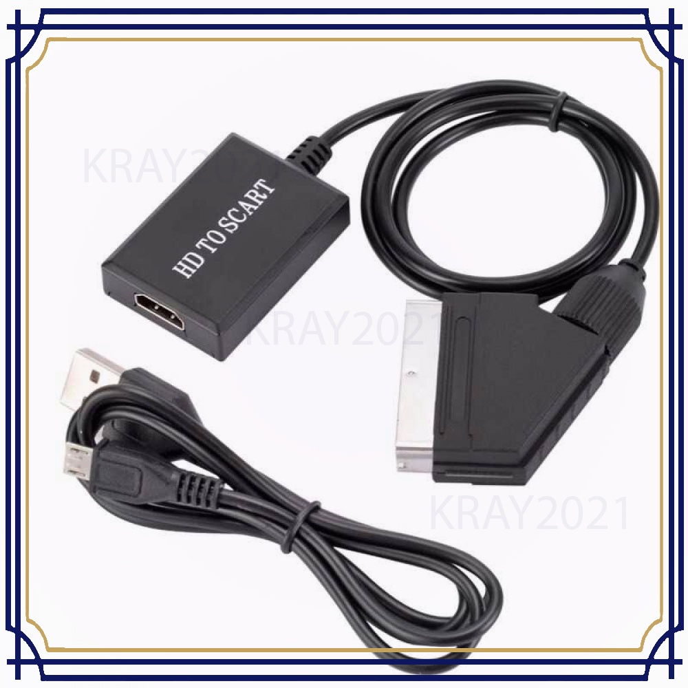 Video Adapter Converter HDMI ke SCART 1080P DT558