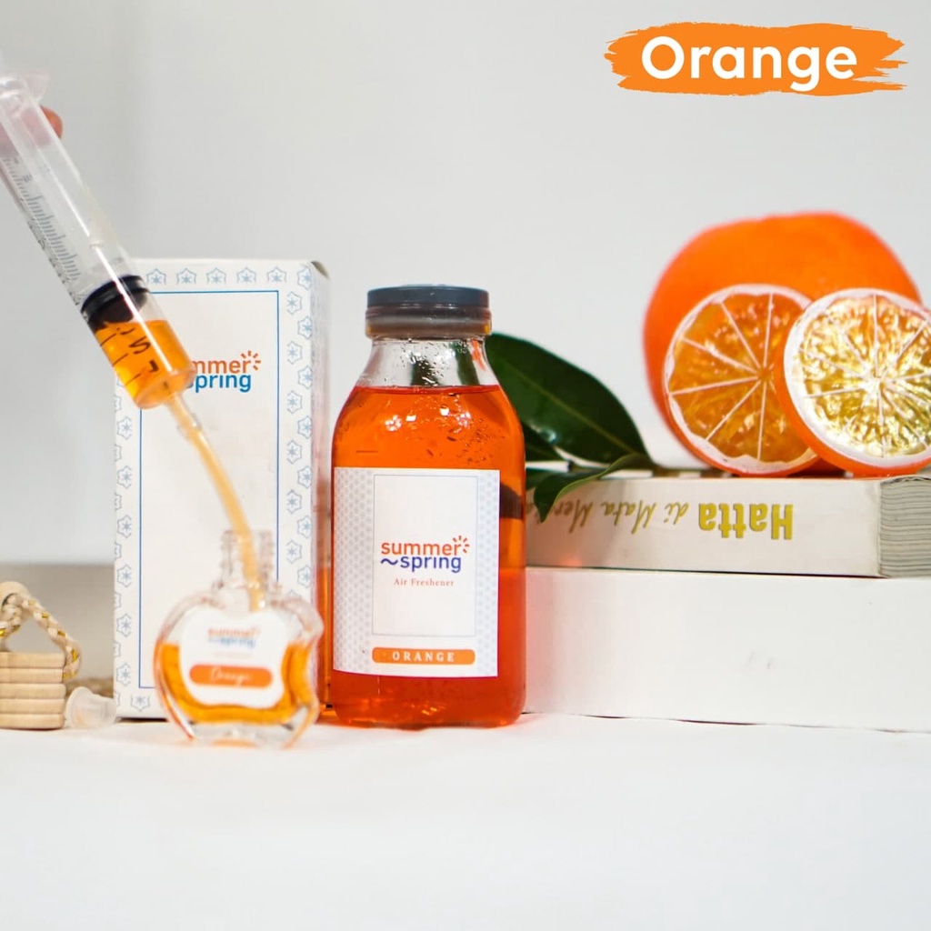 Parfum Mobil Pengharum Ruangan Pewangi Kamar Tidur Harum Summer Spring | Refill Apel | Aroma Orange