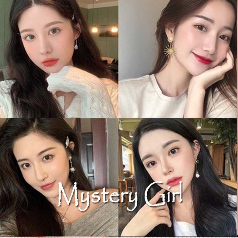 Mysterygirl - 1Set Aksesoris Anting Tusuk Earrings Gantung Panjang Metal/Aksen Rumbai Benang Gaya Bohemian untuk Wanita 1Pcs/set