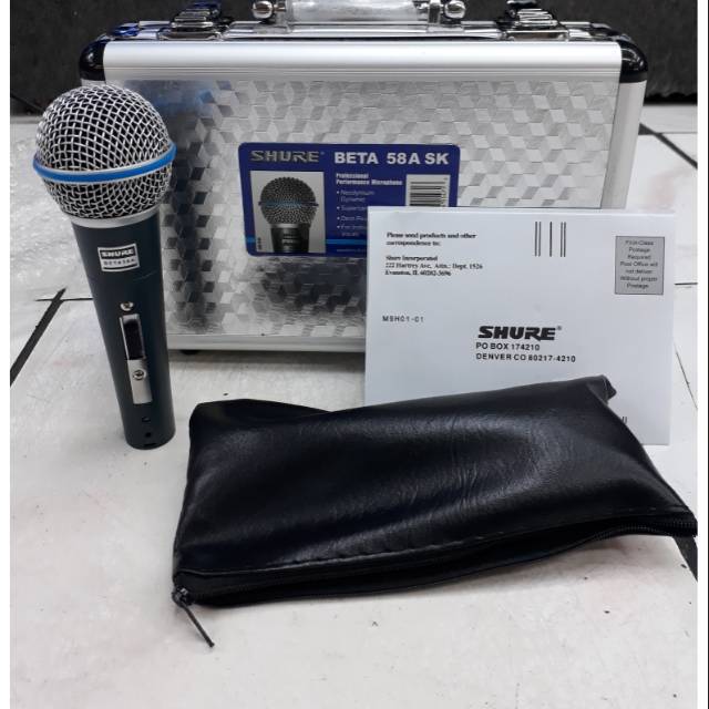 Mic kabel Semi Ori SHURE BETA 58A SK + Koper kualitas terbaik