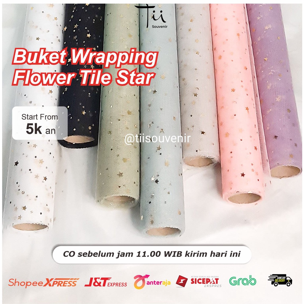 Buket Wrapping Flower Tile Star